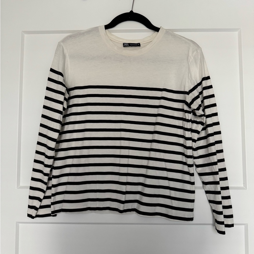 Zara striped long sleeve shirt